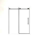 Frameless shower door 60 "W x 76" H, 1/4 " Clear Tempered Glass, Explosion Proof Film, W1675P306962