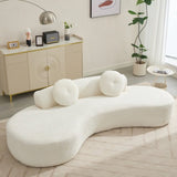 105.5''Curved Sofa, Modern Minimalist Sofa, Cloud Couch Sofa 3-4 W2108P196834