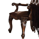 Light Brown and Cherry Oak Tufted Arm Chair B062P209287