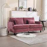 COOLMORE Mid Century Modern chenille Fabric Loveseat sofa, 2-Seat Upholstered Loveseat Sofa Modern W395P151897
