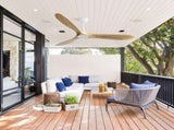 60 Inch Indoor Modern Ceiling Fan With 3 Color Dimmable 6 Speed Remote Control 3 Solid Wood Blade W934P145959