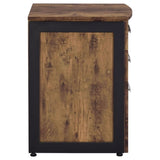 ZNTS Antique Nutmeg 3-drawer File Cabinet B062P153724