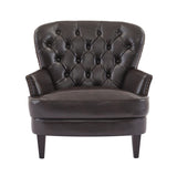 Mirod Vintage-Inspired Upholstered Lounge Chair with Nailhead Trim ,Solid Wood Legs for Stability N760P253374B
