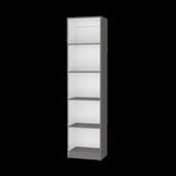 Sutton Slim Bookcase with Modern 5-Shelf Design B128P176170
