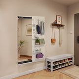 Wall Full Length Mirror, Full Body Mirror with Shelf, Full Body Mirror with Hook Wall W2987P289196