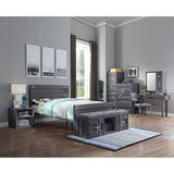 Gunmetal Twin Platform Bed B062P189167