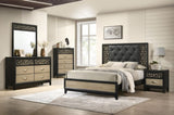 Selena Modern & Contemporary Dresser Made with Wood in Black and Natural B009139128