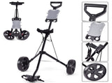 6lbs Lightweight Golf Push Cart - Steel Frame, Foldable Design, 9.5" Ball Bearing Wheels 93263039