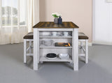 3 Pieces Counter Set Storage Space For Small Space Modern Farmhouse Design Retro Design Easy to W2537P369836