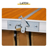 Outdoor Folding Camping Table with Storage Compartment, 4ft Portable Pinic Table with 3 Adjustable 93348545