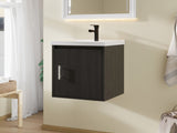 20" Floating Bathroom Vanity, Wall Mounted Plywood Cabinet with Ceramic Sink & Soft-Close Doors for B2775P549726