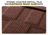 52"x18" Wine Red Awning, Iron Frame, Corrugated Steel Tile Coating 31707554