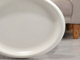 Round Fluted Mushroom Side, MgO Matte White Accent End, Indoor & Outdoor Decorative Side W5351P486732