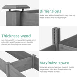 Over Ground Raised Garden Bed 96x28x10'', Large Long Planter Box for Outdoor, Tool-Free Assembly W1390P163448