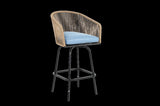 Outdoor Bar Stools Set of 2, 2-Piece Patio Bar Stools Armrests, All Weather Rattan Bar Chairs W640P256795