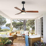 ZNTS 52 Inch Ceiling Fan Light With 6 Speed Remote Reversible Energy-saving DC Motor KBS-5247-DC