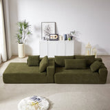 Modern Chenille Upholstered Sectional Couch Set,Modular 108" L Shaped Sectional Living Room W834P240005