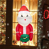 3.3FT Inflatable Window Santa & Wreath 2 Internal LED Lights, 3 Suction Cups 1 Rope, 45s 62218090