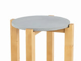 2 Pack Gray Cement Wood Plant Stand 71366253