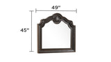 Traditional Style Mirror Made with Wood frame in Walnut B009P225187