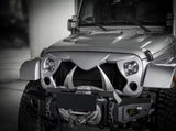 Halloween Front Grille Grid Grill for 2007-2017 Jeep Wrangler Rubicon Sahara Sport JK/JKU, Matte W2801P230186