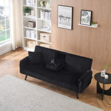 Minimalist style, straight-line corduroy sofa suitable for sitting and lying in the living room and W1658P251975