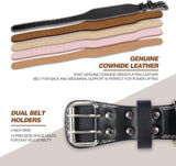 ZNTS L Size Weight Lifting Belt, Leather Weight Lifting Belt for Men and Women with 4 inch Padded Lumbar 94828539