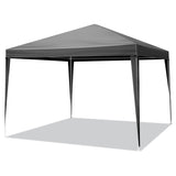 ZNTS 10'x10' Gazebo Waterproof Outdoor Canopy Patio Tent Party Tent for Wedding BBQ Cater, Black 35412420