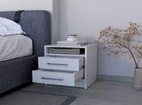 White 2-Drawer Nightstand B062P230639
