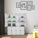 ZNTS 20 Cube Organizer Stackable Plastic Cube Storage Shelves Design Multifunctional Modular Closet 05058128