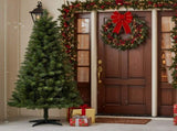 6FT Christmas Tree with 490 Tips Artificial Plant PVC Green Leaf Tree Sturdy 4-Leg Stand for Indoor 13185798