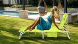 3-in-1 Heavy Duty Tanning Chair with Face Hole Adjustable 5-Position Folding Chaise Lounge Chairs W3399P310389