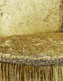 Gold Vanity Stool with Button Tufted B062P215391