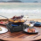 3300W Portable Camping Stove Butane Canister Dual Fuel Burner Piezo Electric Ignition Single Burner 97074926