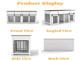 63'' Large Dog Crate Furniture for Double Dog, Wooden Dog Kennel with 2 Drawers,Divider and Sliding 39155818