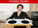 7000W Double Burner Electric Cooktop 110V, 2x3500W Rapid Heating Hot Plate with 4 Preset Modes 73544700