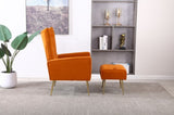 Modern Accent Chair with Ottoman, Comfy Armchair for Living Room, Bedroom, Apartment, Office W136192191