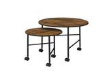 Oblis Vintage Oak Finish Nesting Table Set B2726P408070