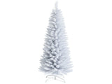 6 Feet White Artificial Christmas Pencil Tree with Folding Metal Stand 40601858