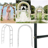 ZNTS 7'8" H x 4'5" W Metal Garden Arch Trellis,Adjustable Arbor Trellis for Garden Climbing Plants 55496277