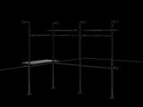 Industrial Pipe Clothing Rack, Reversible 118.3'' Clothes Rack for Hanging Clothes, Heavy Duty W1820P214612