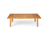 69" Acacia Wood Outdoor Dining Table with Slatted Top, 300 lbs Weight Capacity, Ideal for Patio & N779P234500N