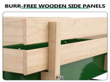 Heavy Duty Steel Wooden Side Support Cargo Wagon with 10" All-Terrain Air Tires, Up to 220lb Load 30075861
