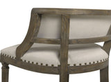 Paris 26.5" Farmhouse Counter Height Bar Stool with Backrest, Light Beige Linen B2719P238377