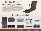 Multi-Functional Full Body Massage Mat with Flannel/PU Leather Surface, Shiatsu Neck Foot Massagers, 88731027