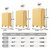 ABS Spinner Wheel Luggage, Carry on Suitcase, with Cup Holder & USB Port & Phone Holder W2787P262958