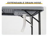 Folding Portable Fish Fillet & Hunting & Cutting Table with Sink Faucet 09682898
