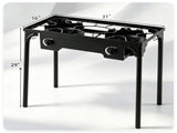 2 Burner Propane Stove 160000 BTU Black Metal Outdoor Propane Burner Stove Adjustable Heat 50414687
