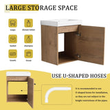 18'' Floating Wall-Mounted Vanity with Ceramic Sink & Soft-Close Cabinet Door, For Small W999P236339