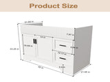 42 Inch Modern Bathroom Vanity with 2 Drawers, Vertical Grain MDF Cabinet with Soft-Close Doors and W509P493622
